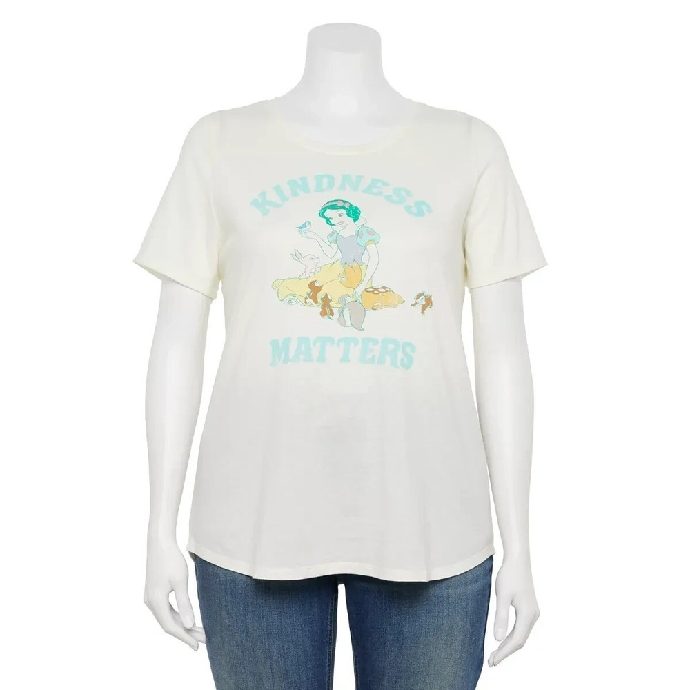Disney Snow White T-Shirt Size XL Kindness Matters Graphic Princess Causal NEW